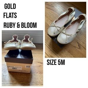 Ruby & Bloom Gold Flats